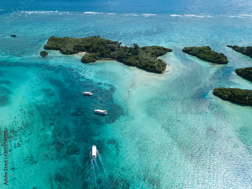 Aerial view of Kabira Bay, Ishigaki Island, Okinawa, Japan