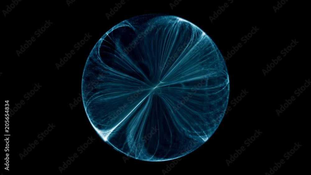 Blue spherical abstract in a dark background Blue spherical abstract in a dark background