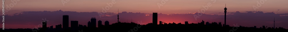 Sunset Johannesburg city