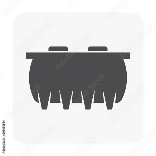 Septic tank vector icon. That sanitation equipment part of drainage system for installation or construction in underground for sewage or wastewater treatment by bacteria for home toilet and bathroom.