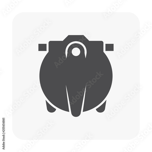 Septic tank vector icon. That sanitation equipment part of drainage system for installation or construction in underground for sewage or wastewater treatment by bacteria for home toilet and bathroom.