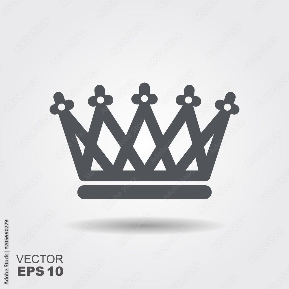 illustration of a crown in flat design style illustration of a crown in flat design style