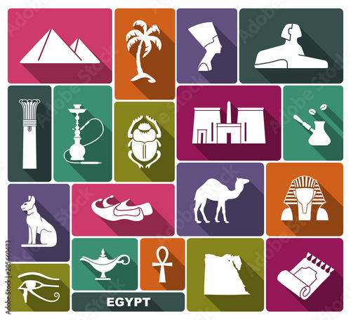 Egyptian symbols. Vector icon