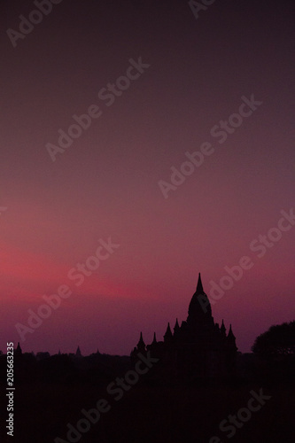 Night falls on Bagan
