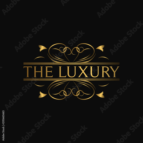 Logo Luxury with Golden Color