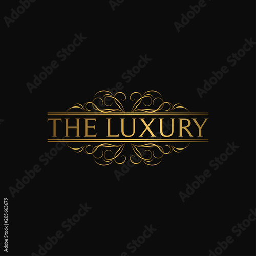 Logo Luxury with Golden Color