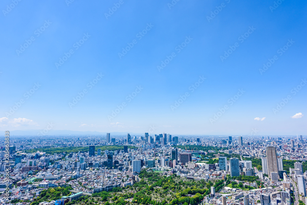 初夏の東京風景 Tokyo city skyline , Japan