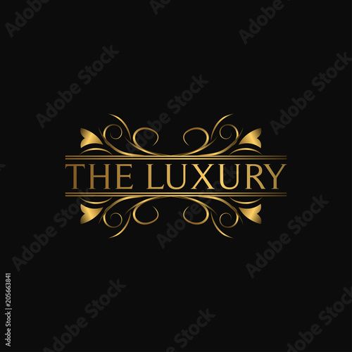Logo Luxury with Golden Color