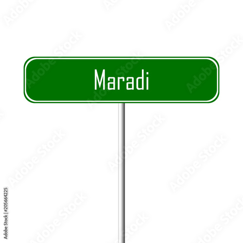 Maradi Town sign - place-name sign photo