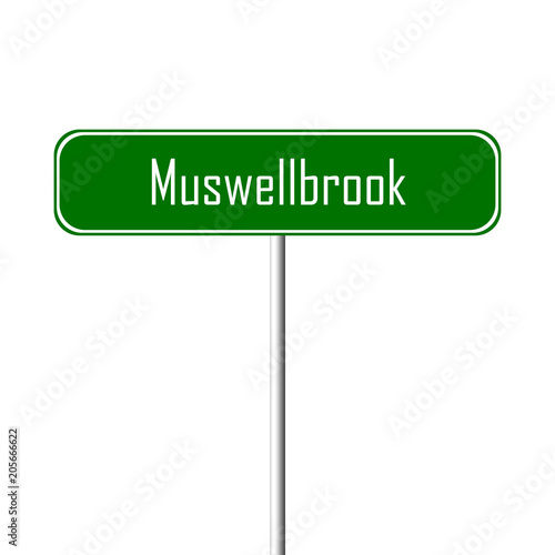 Muswellbrook Town sign - place-name sign photo