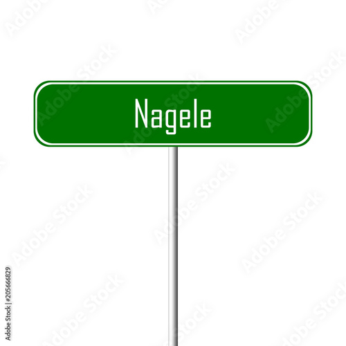 Nagele Town sign - place-name sign photo