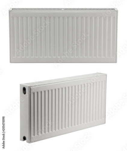 Wallpaper Mural modern radiator on white background. household bimetallic batteries from different angles Torontodigital.ca
