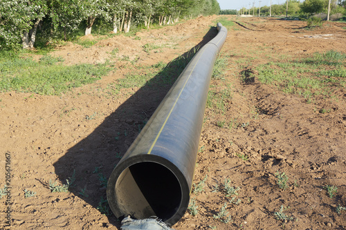 Wallpaper Mural A new pipeline of propylene DN 350 on the background of an oil refinery Torontodigital.ca