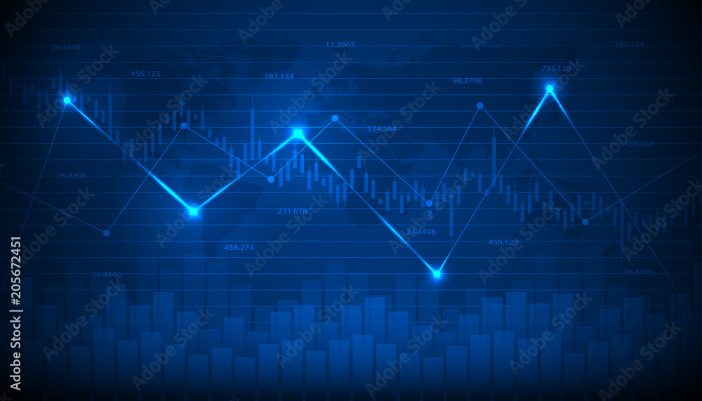 Financial data graph chart, economic statistics. Chart analytics economic concept. Business concept. Vector illustration. Financial data graph chart, economic statistics. Chart analytics economic concept. Business concept. Vector illustration.