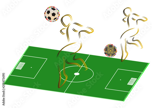 SOCCER-Fußball - Spielfeld - Feldspieler