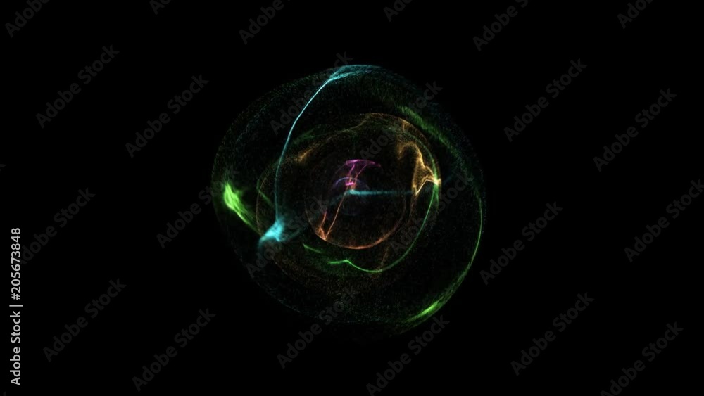Colorful chaotic abstract in a dark background Colorful chaotic abstract in a dark background