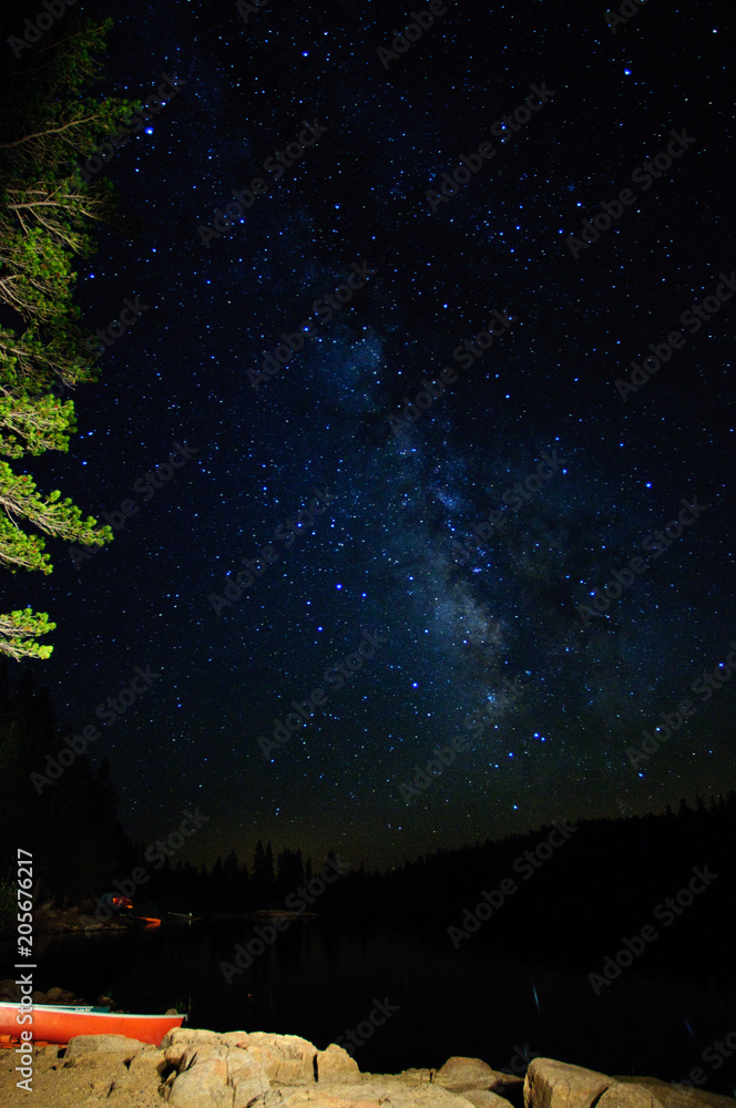 Fototapeta premium Lower Blue Lake campfire stars 2