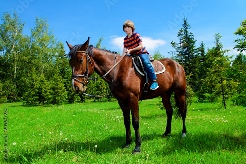 horseback riding in park