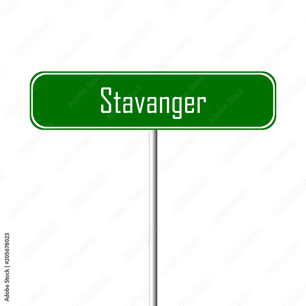 Stavanger Town sign - place-name sign Stavanger Town sign - place-name sign