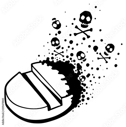 Deadly Drug Pill Drawing