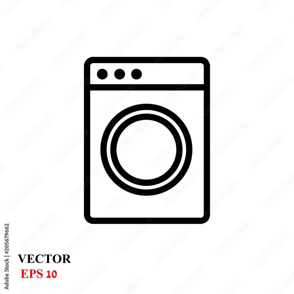 icon washing machine. vector illustration