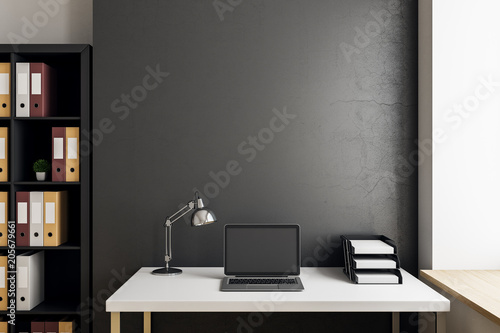 Modern office workplace with copyspace