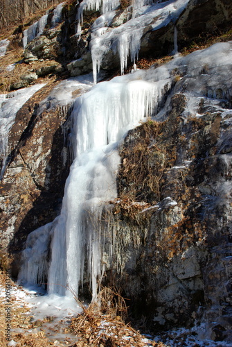 ice on rock wall