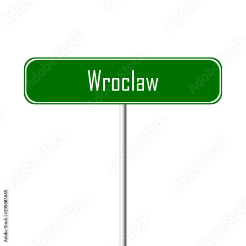 Wroclaw Town sign - place-name sign