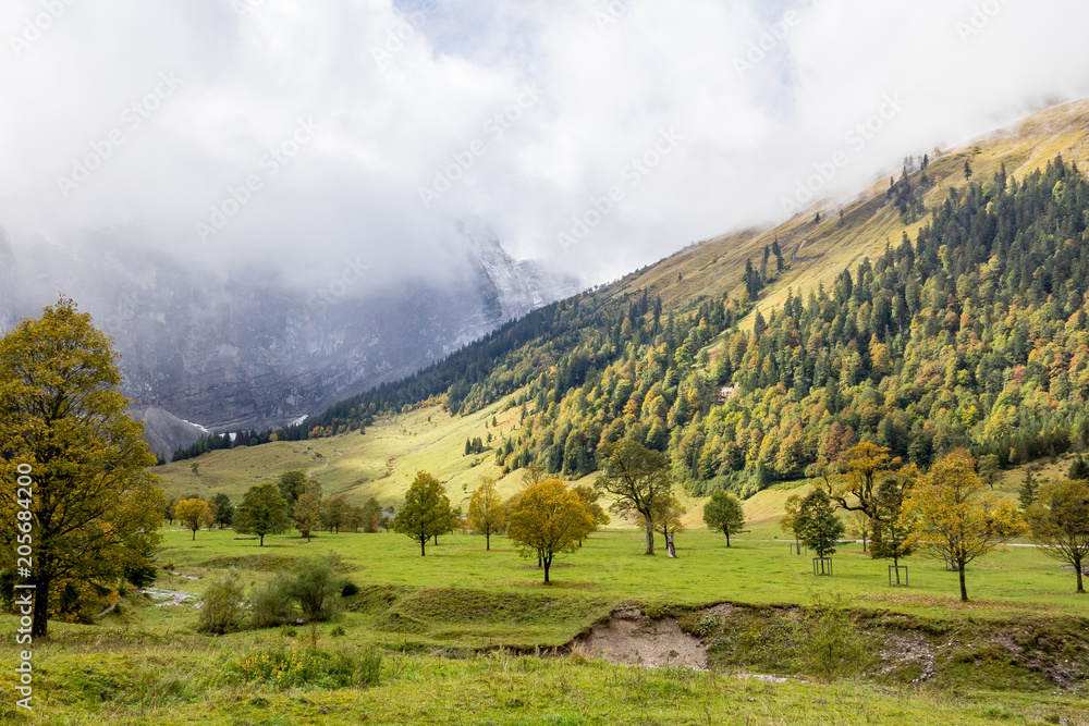 Ahornboden valley in Tyrol, Austria