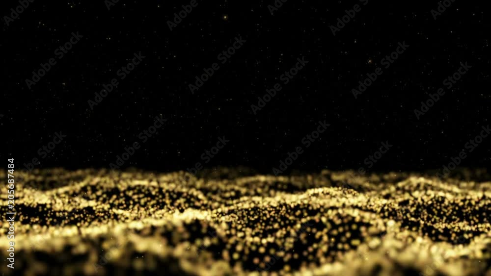 Gold Particles. Natural Floating Organic Particles On beatiful relaxing Background. Glittering Particles With Bokeh. Slow motion. Gold Particles. Natural Floating Organic Particles On beatiful relaxing Background. Glittering Particles With Bokeh. Slow motion.