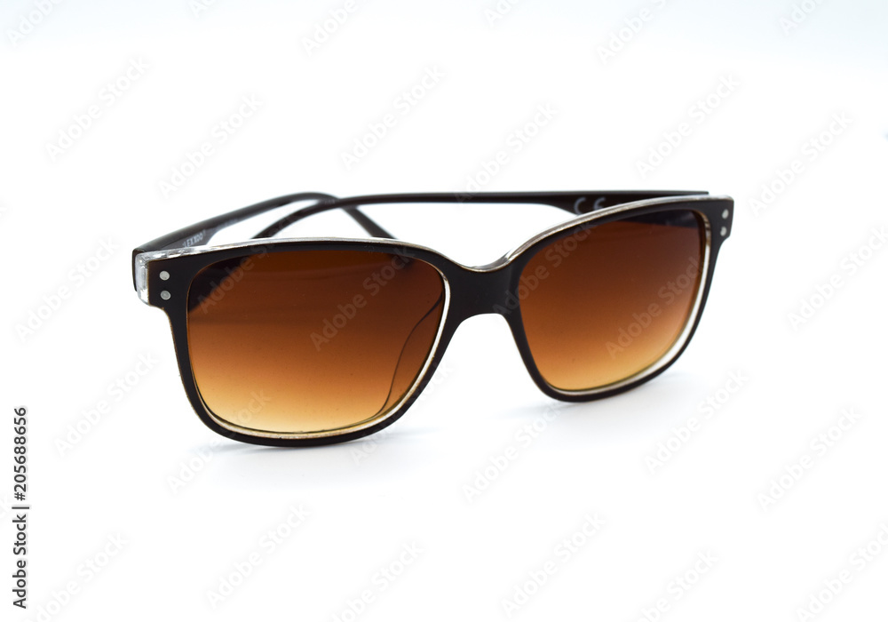 Sunglasses isolated on white background, modern sunglasses
