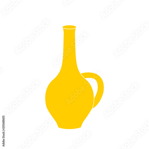 Pitcher, vessel flat icon. Pitcher outline. Vector illustration