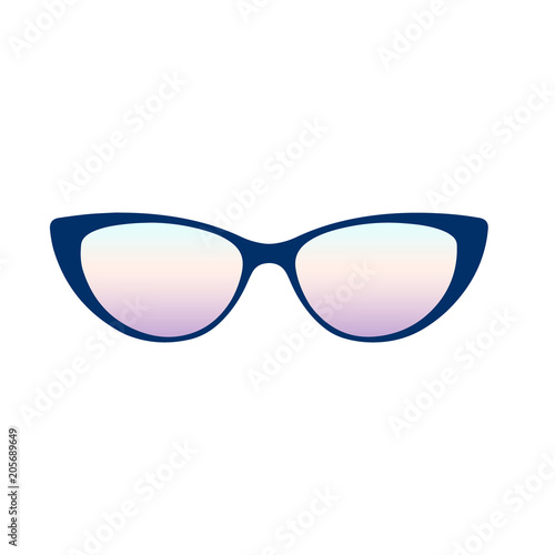 Glasses silhouette vector