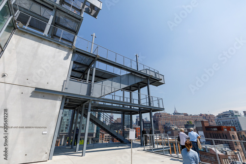 The rooftop view of the Whitney Museum of Art in New York City photo