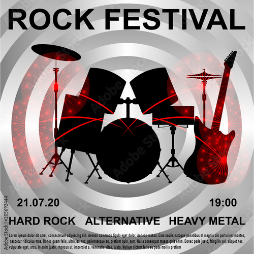 Rock Festival banner, poster