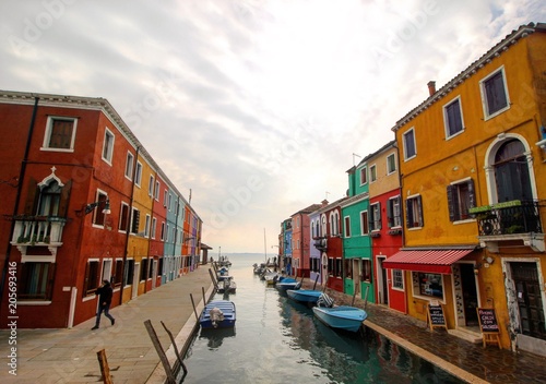 Burano, Italy - Colourful Houses along the Canal
