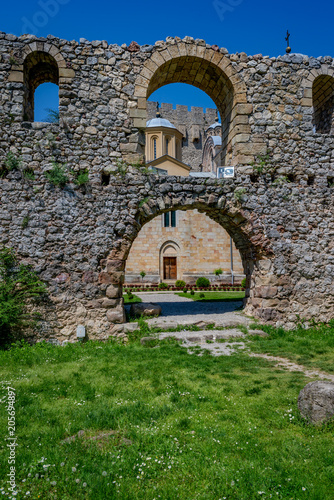 Picture of the ancient Christian monastery Manasija, central Serbia