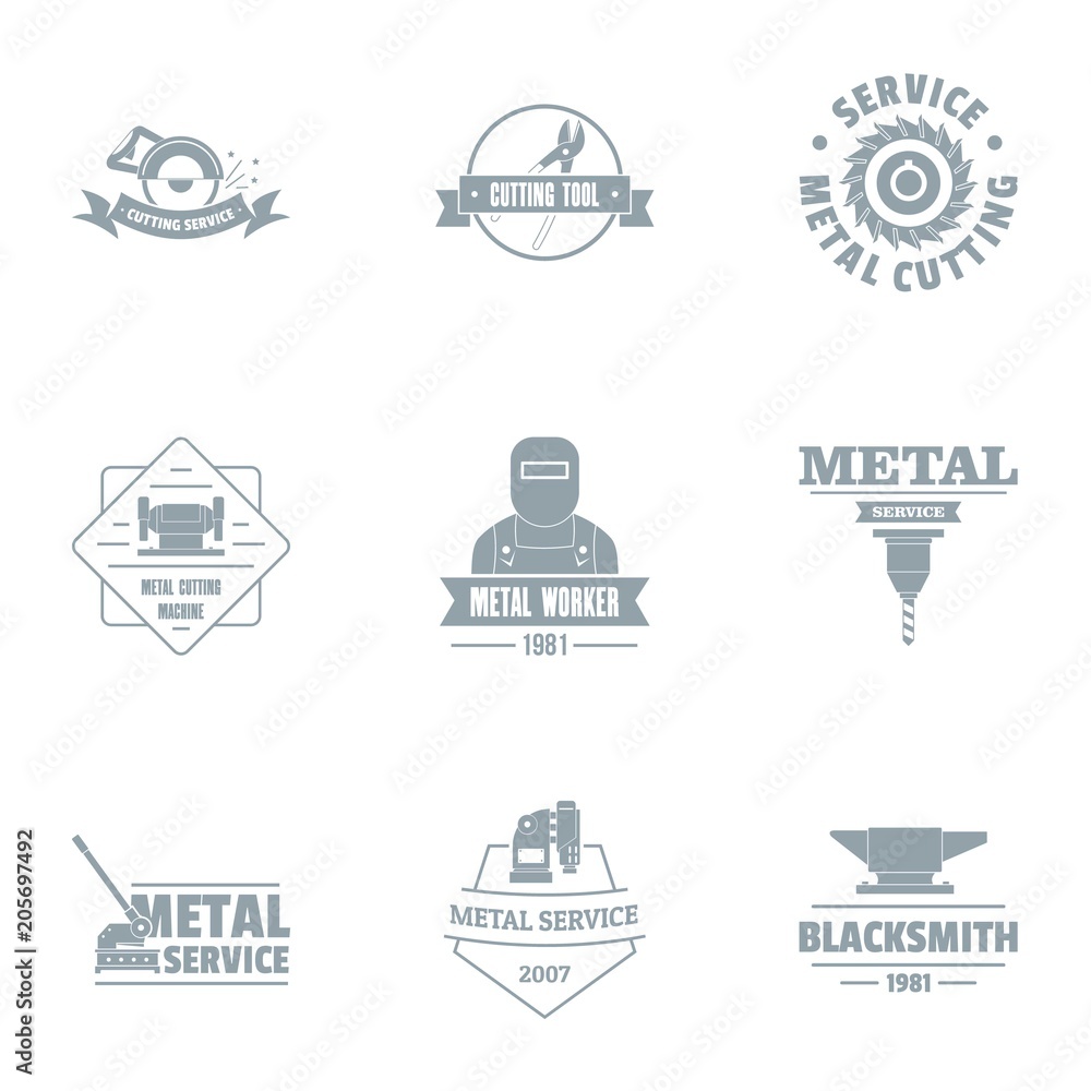Ore logo set. Simple set of 9 ore vector logo for web isolated on white background Ore logo set. Simple set of 9 ore vector logo for web isolated on white background