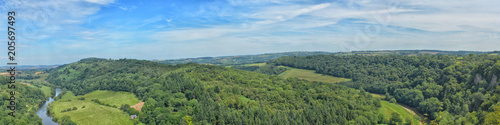 Panorama view of the Wye Valley in Wales, United Kingdom © Elena