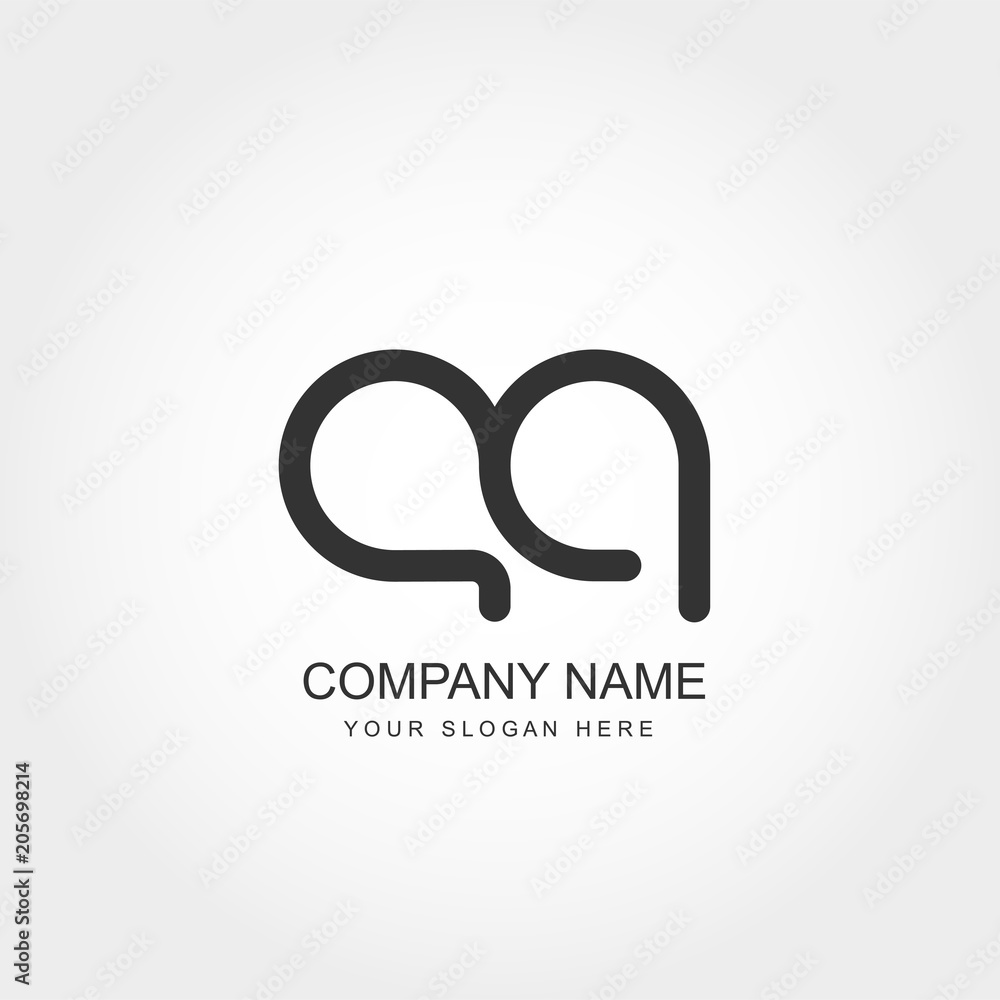 Initial Letter AQ Logo Template Initial Letter AQ Logo Template