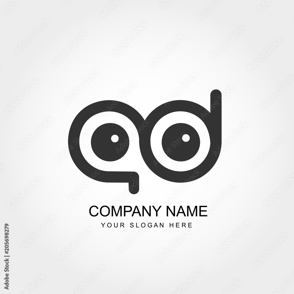 Initial Letter AD Logo Template