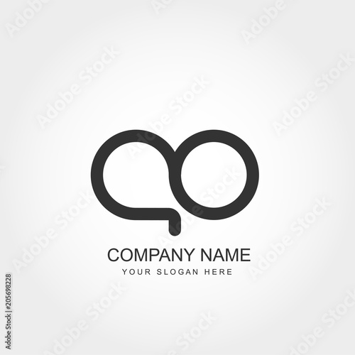 Initial Letter AO Logo Template