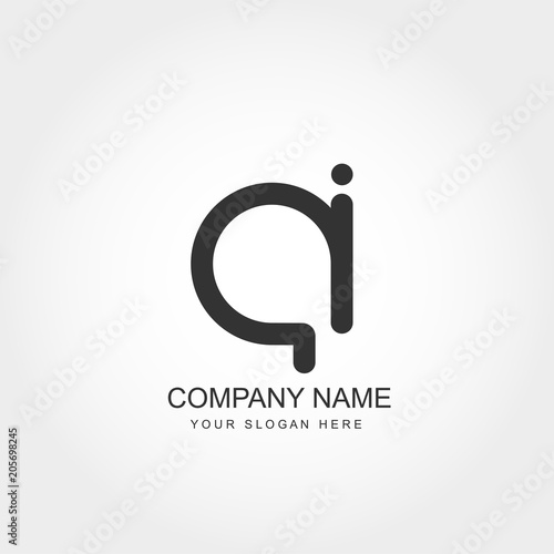 Initial Letter AI Logo Template