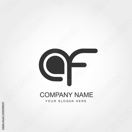 Initial Letter AF Logo Template