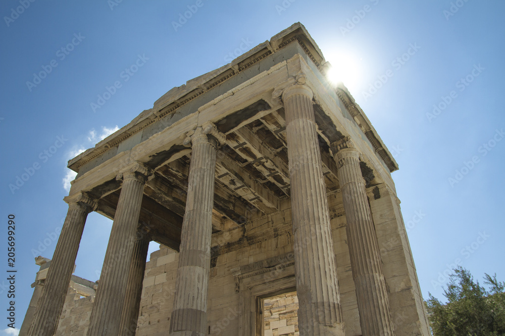 Erechtheion Temple in Athens Greece.