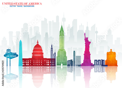 Photography United state of america Landmark Global Travel And Journey paper background