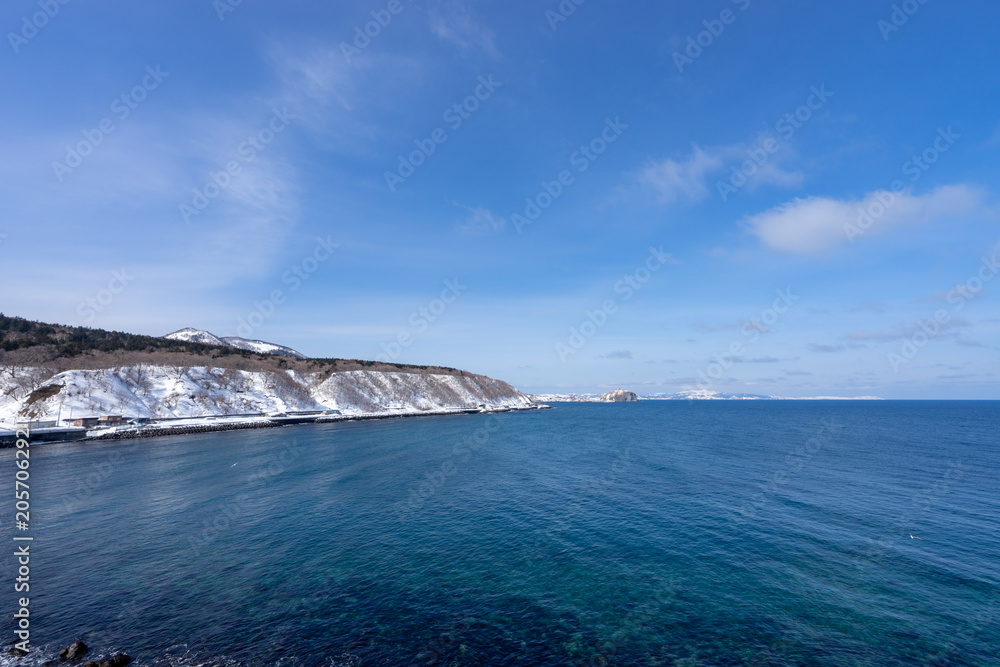 利尻島・野塚展望台周辺から見る利尻島の風景