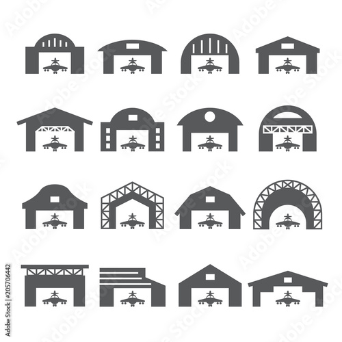 Hangar icon set