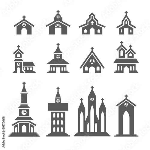 Church icon set