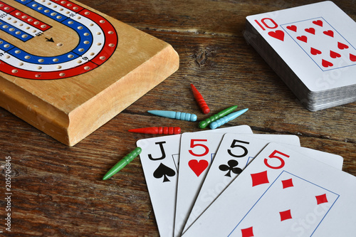 Cribbage Game Close Up